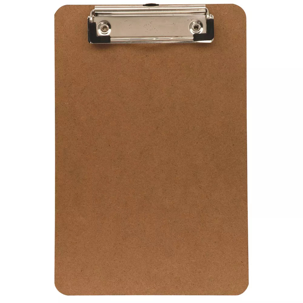 Memo Size Hardboard Clipboard With Low Profile Clip 6" X 9"