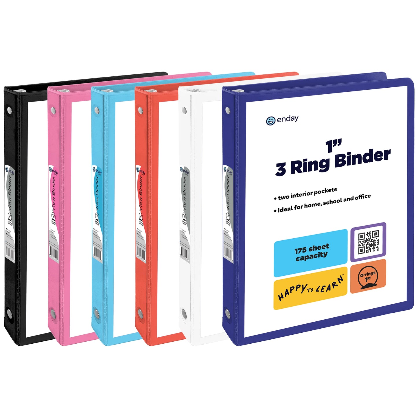 1″ O-Ring View Binder With 2-Pockets