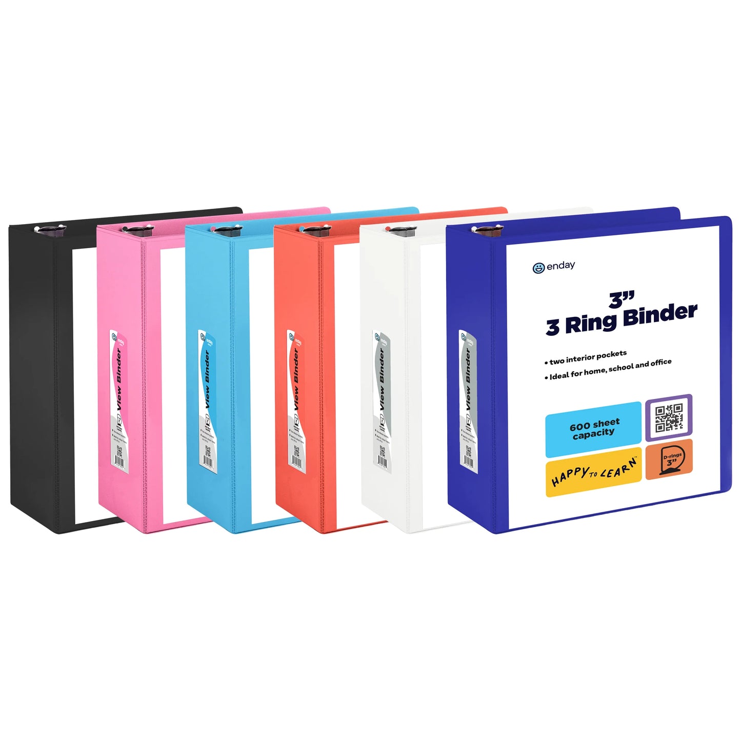 3″ Slant-D Ring View Binder With 2 Pockets