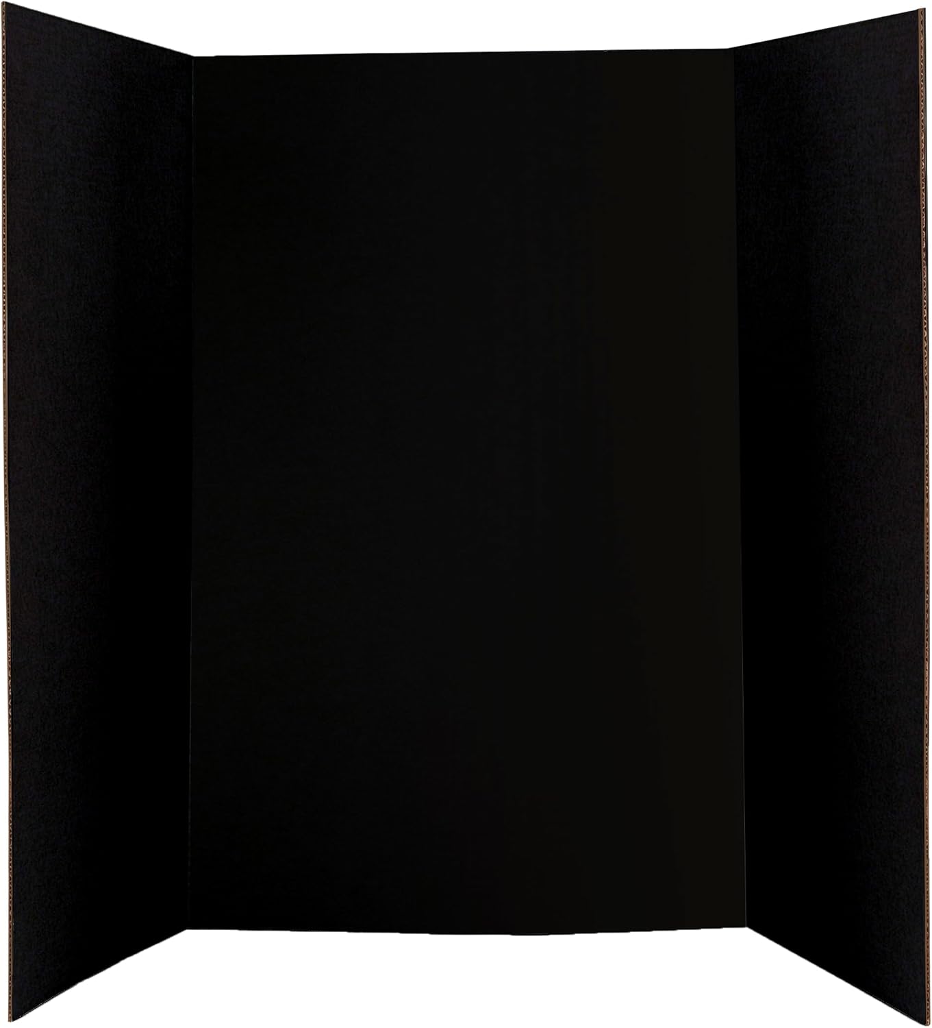 Black Tri-Fold Presentation Board 36" x 48" Corrugated Tabletop Display Exhibition Board Lightweight and Portable with Smooth Surface Great for School Projects and Business presentations - by Emraw