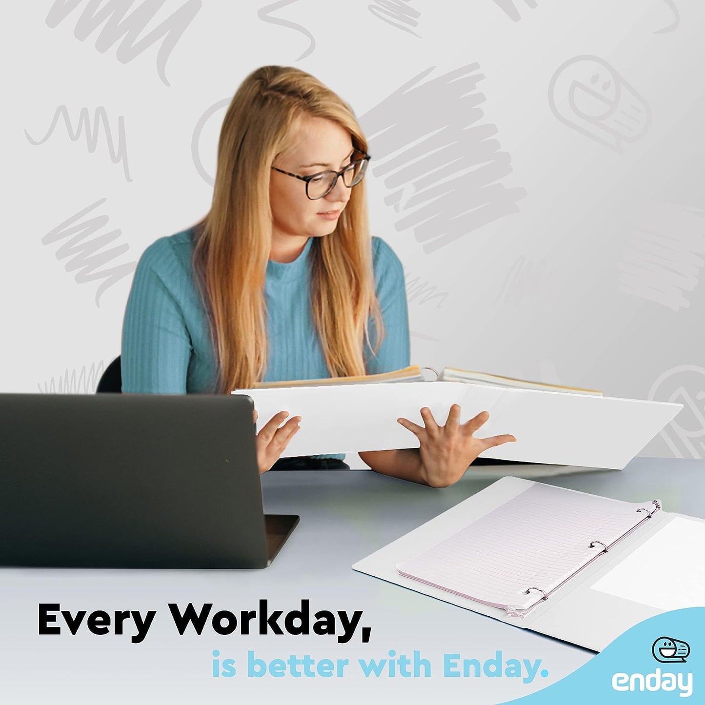 1/2″ 3-Ring View Binder w/ 2-Pockets - White