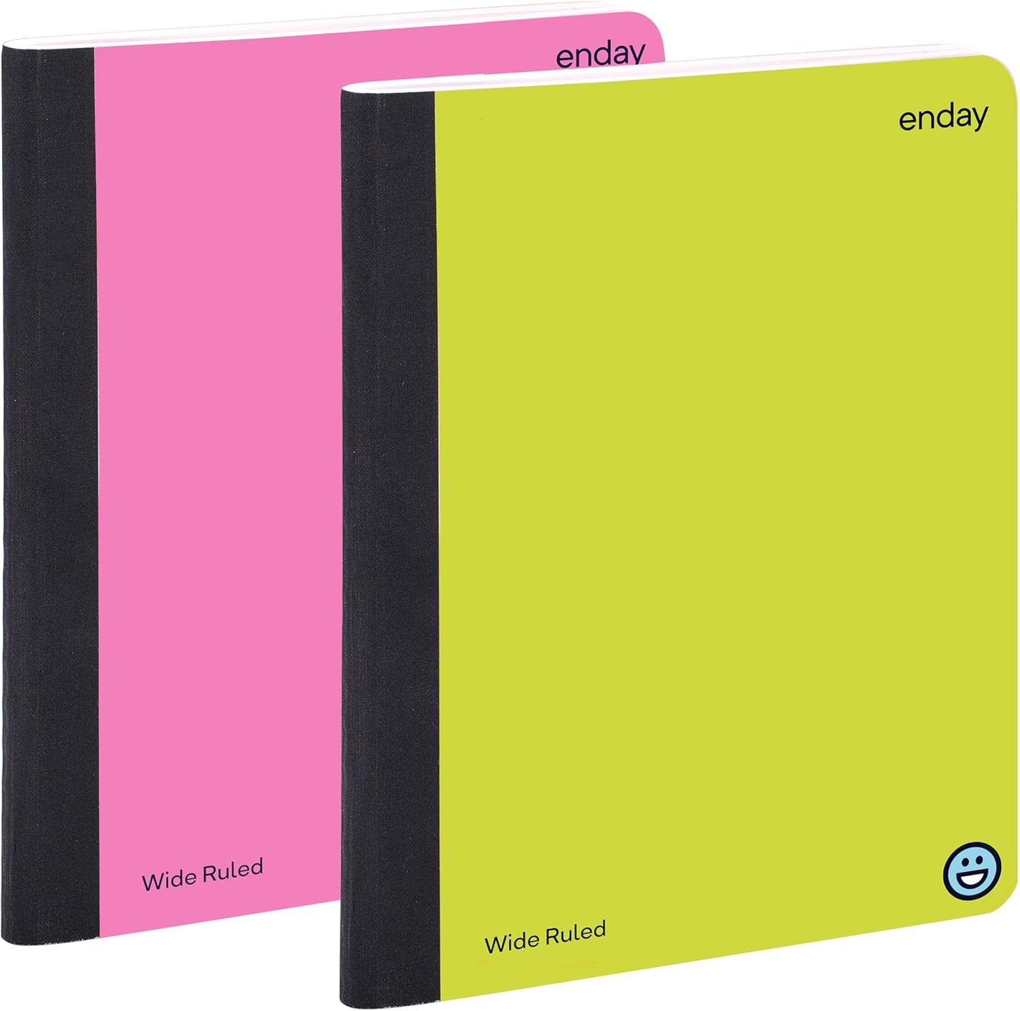 Enday Composition Notebooks Wide Ruled Paper, Hard Cover Composition Notebook, Premium Lined Composition Books, 100 Sheets Ruled Notebook, Blue and Purple (2 Pack)