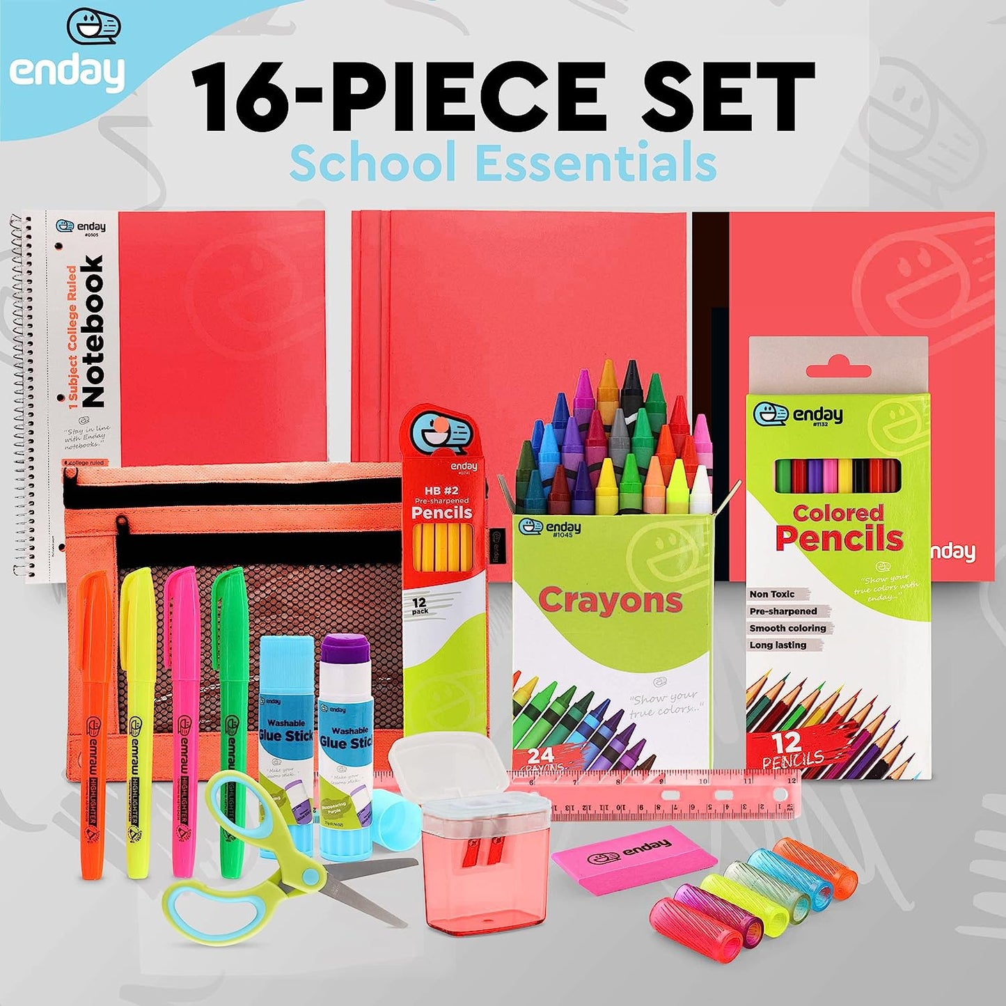 Back to School Supplies Kit - Red