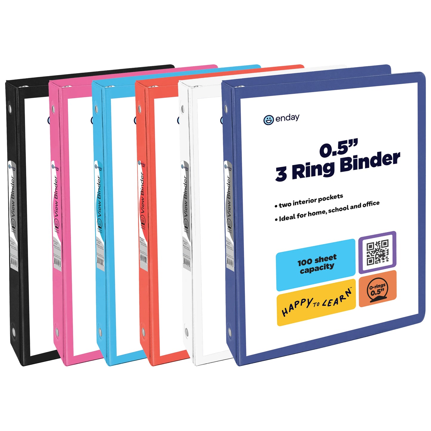 1/2″ O-Ring View Binder With 2-Pockets