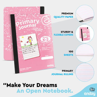Primary Journal Notebooks - Pink