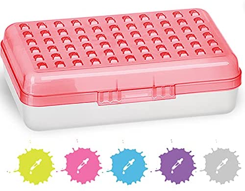 Assorted color Dots Pencil Case red
