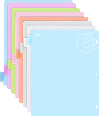 3-Ring Binder Dividers w/ 8-Insertable Color Tabs