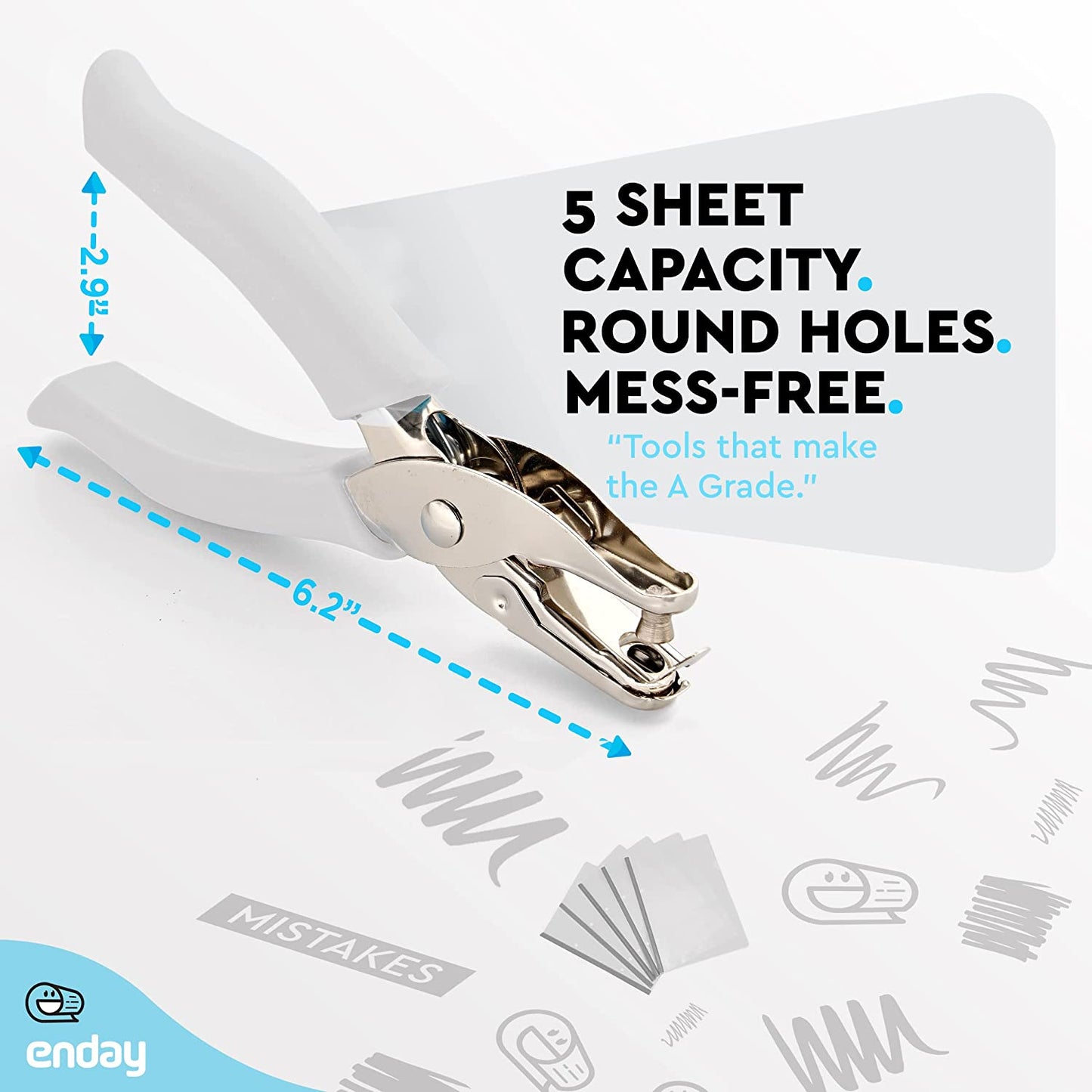 Colored Single hole puncher grey