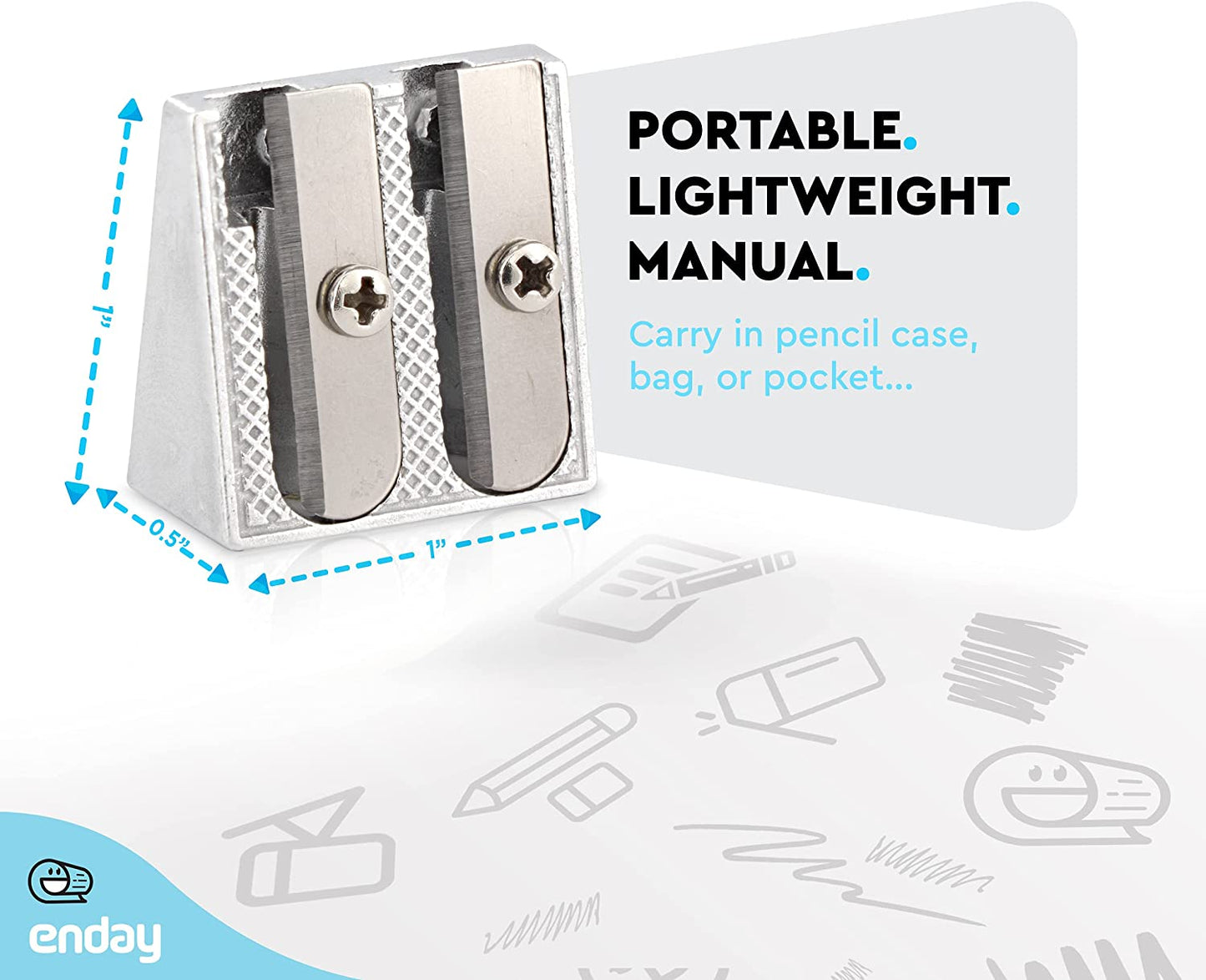 2 holes sharpener 2 pack