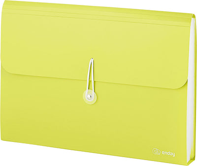 13-Pocket Letter Size Poly Expanding File green