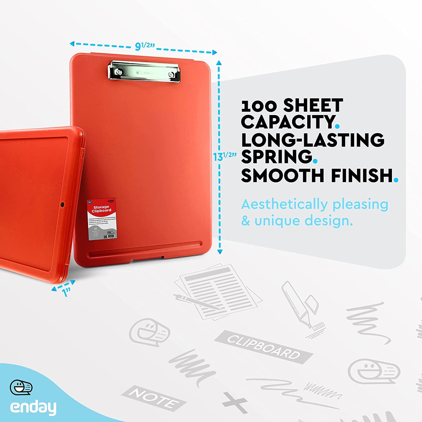 Clipboard Storage Case red