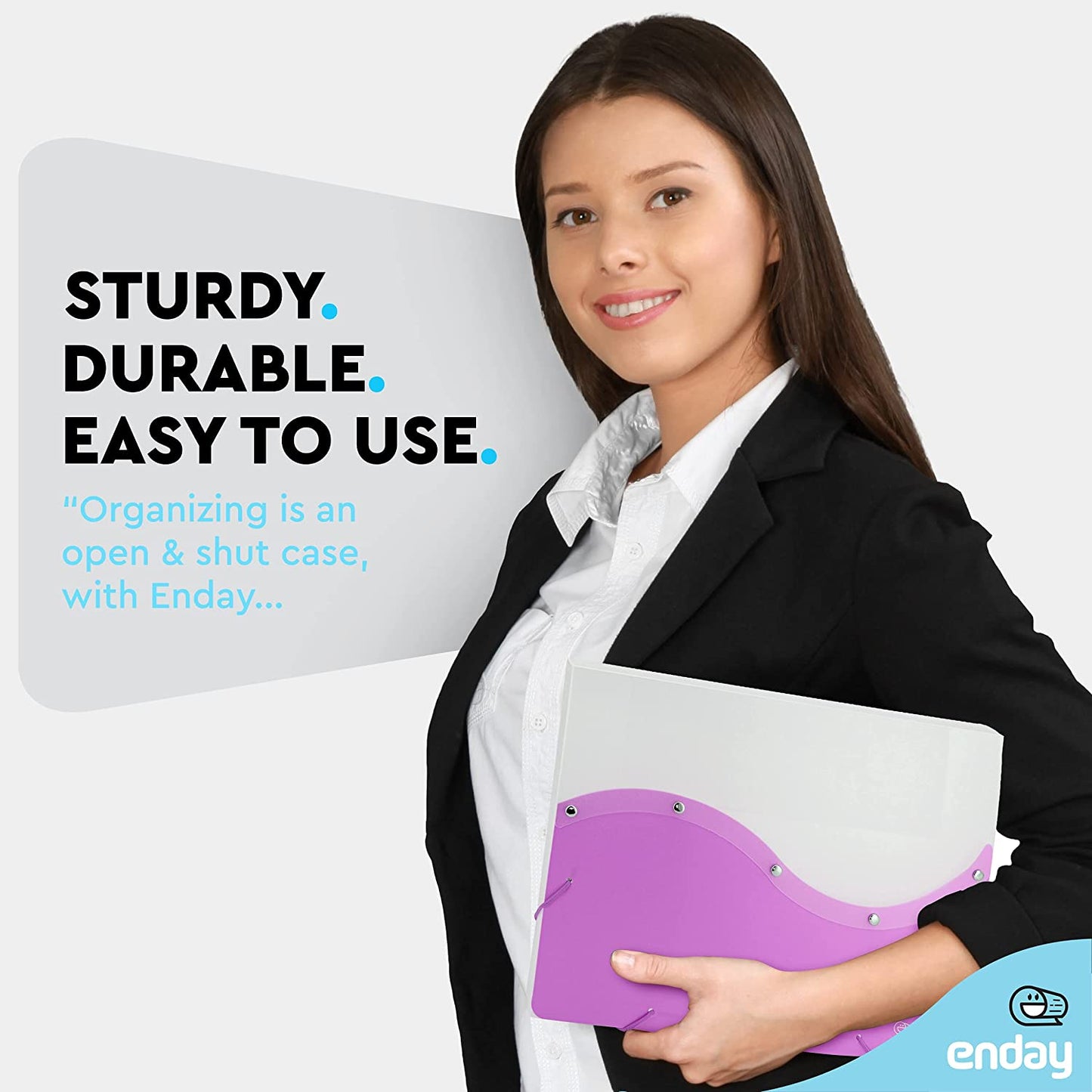 Two Tone Letter Size Document Case purple