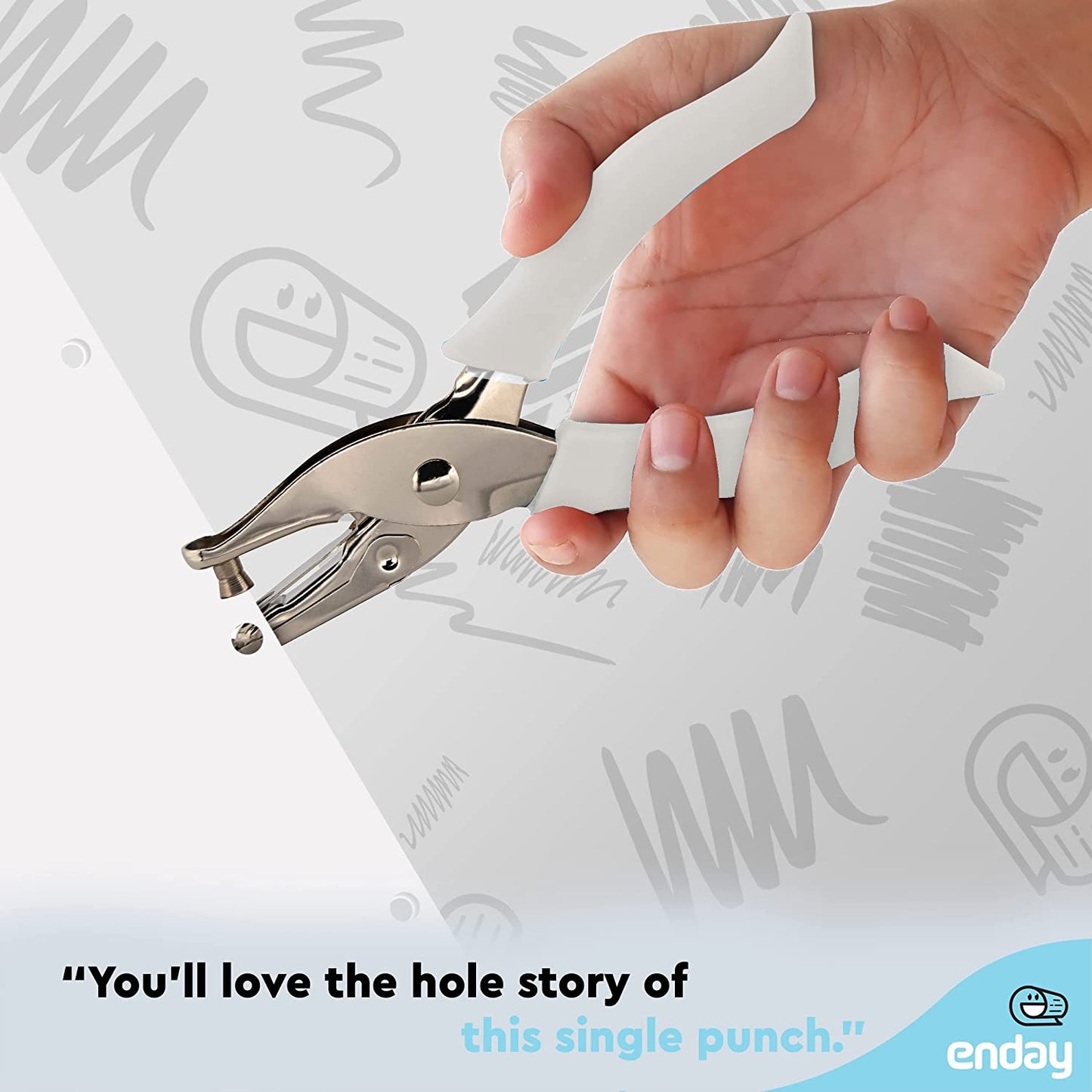Colored Single hole puncher grey