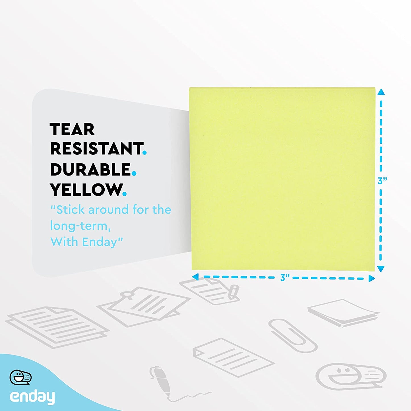 4 pk yellow stick on notes