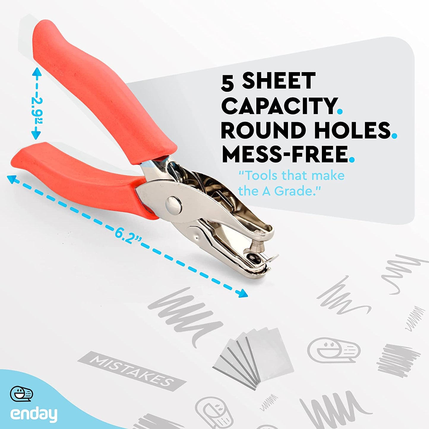 Colored Single hole puncher red
