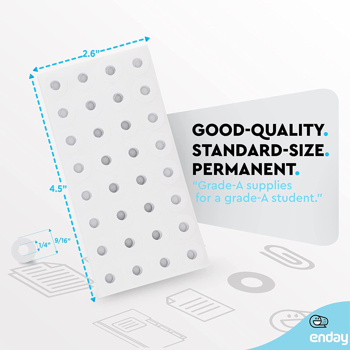 White Round Reinforcement Label 544 Labels Per Pack