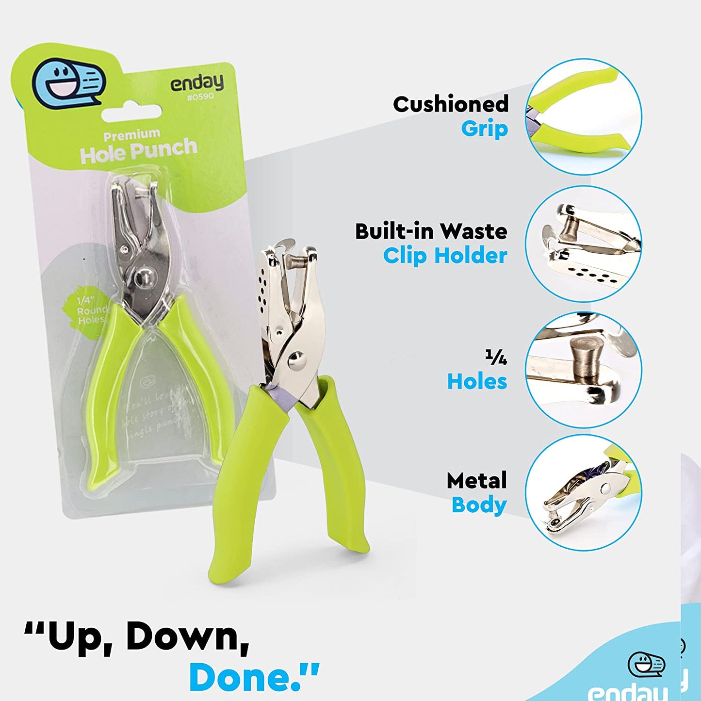 Colored Single hole puncher green