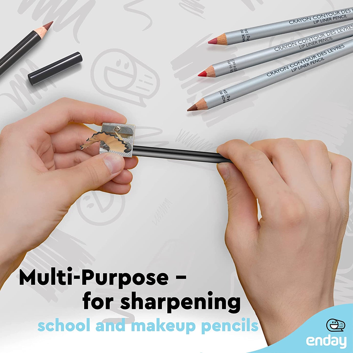 2 holes sharpener 2 pack