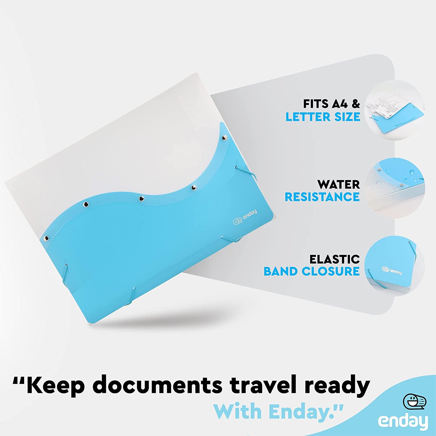 Two Tone Letter Size Document Case blue