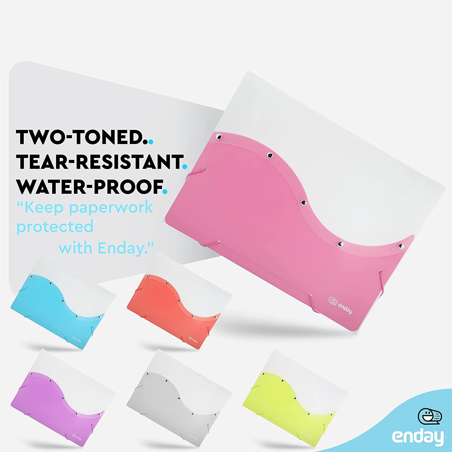 Two Tone Letter Size Document Case pink