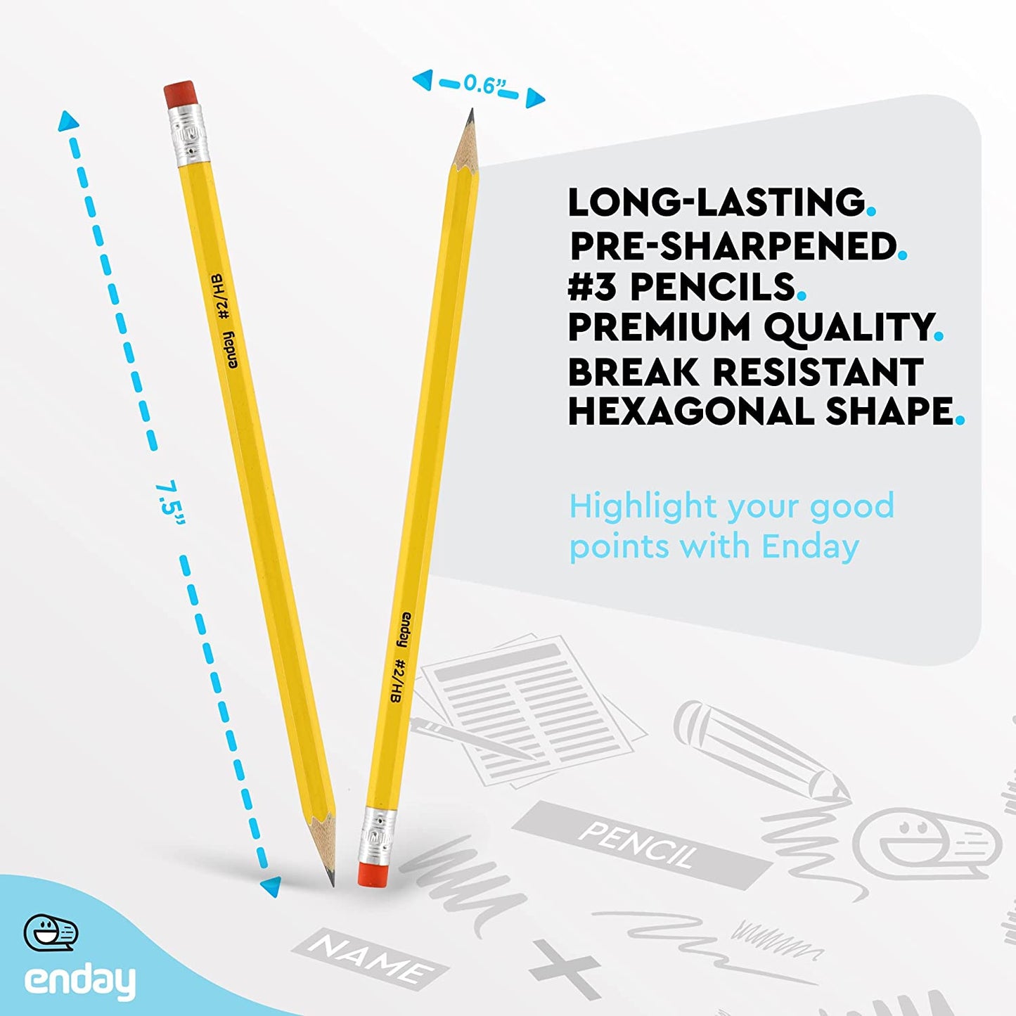 #2 Premium Yellow pre-sharpened Pencil (12/Pack)