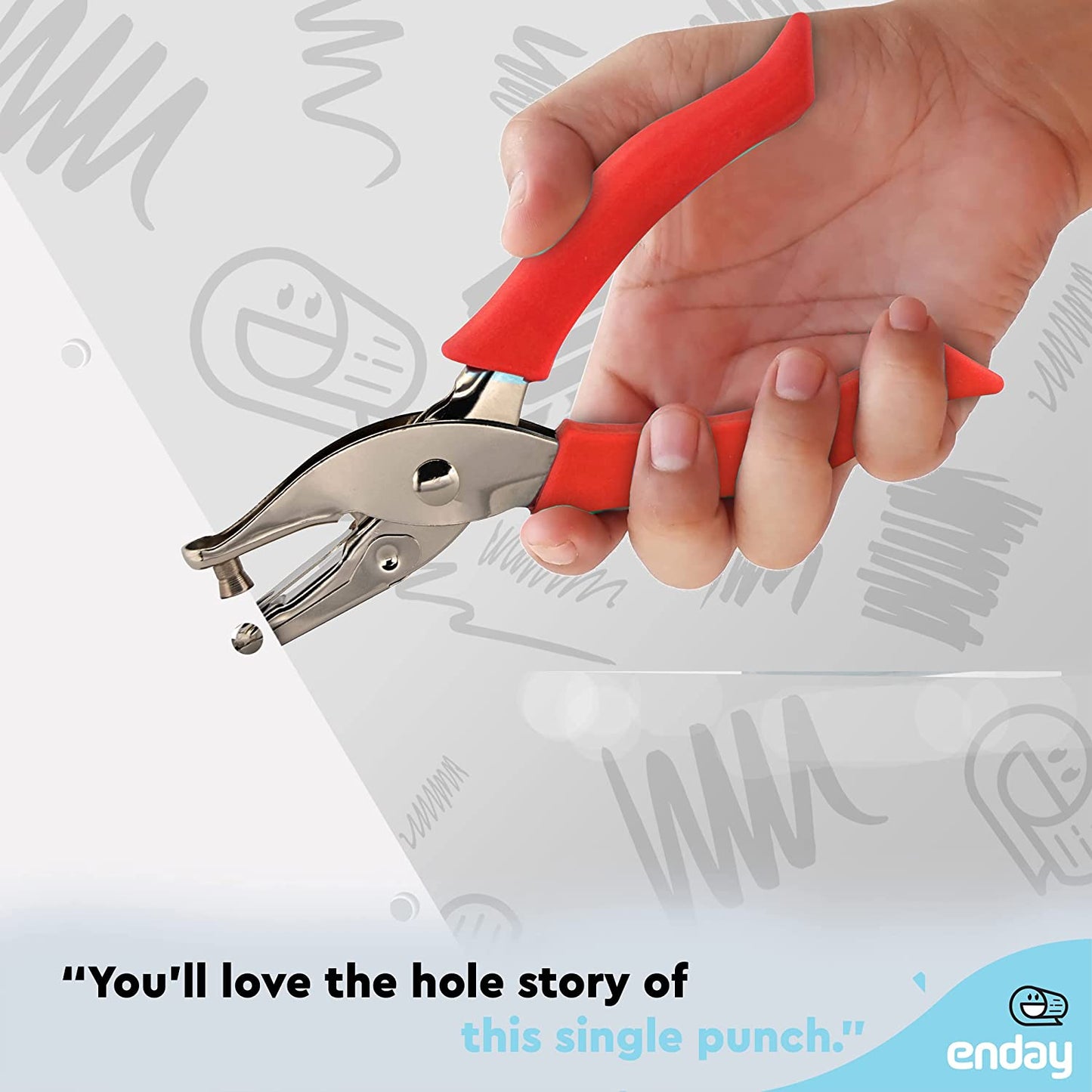 Colored Single hole puncher red
