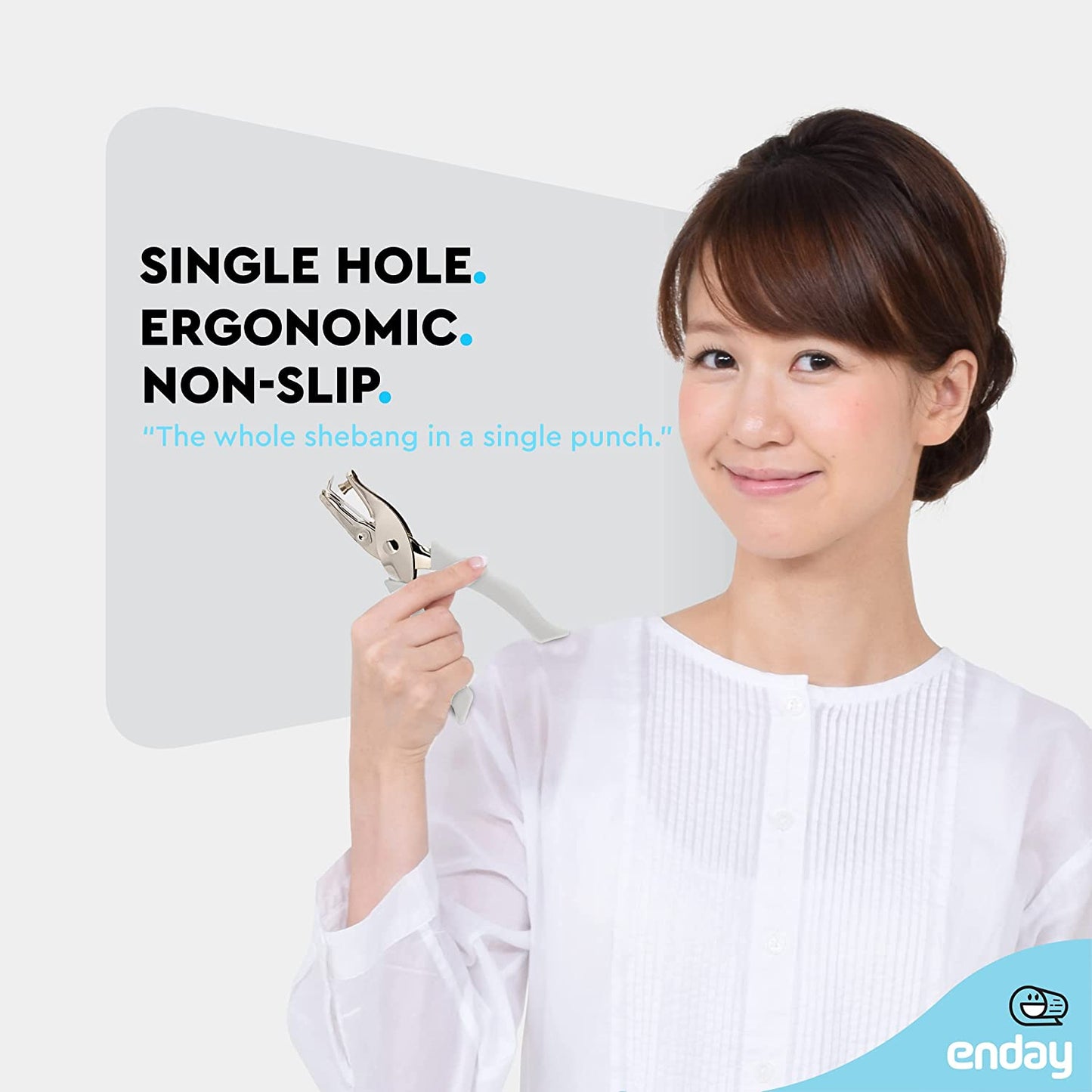 Colored Single hole puncher grey