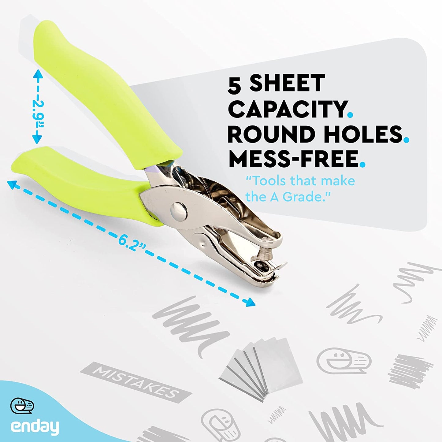 Colored Single hole puncher green