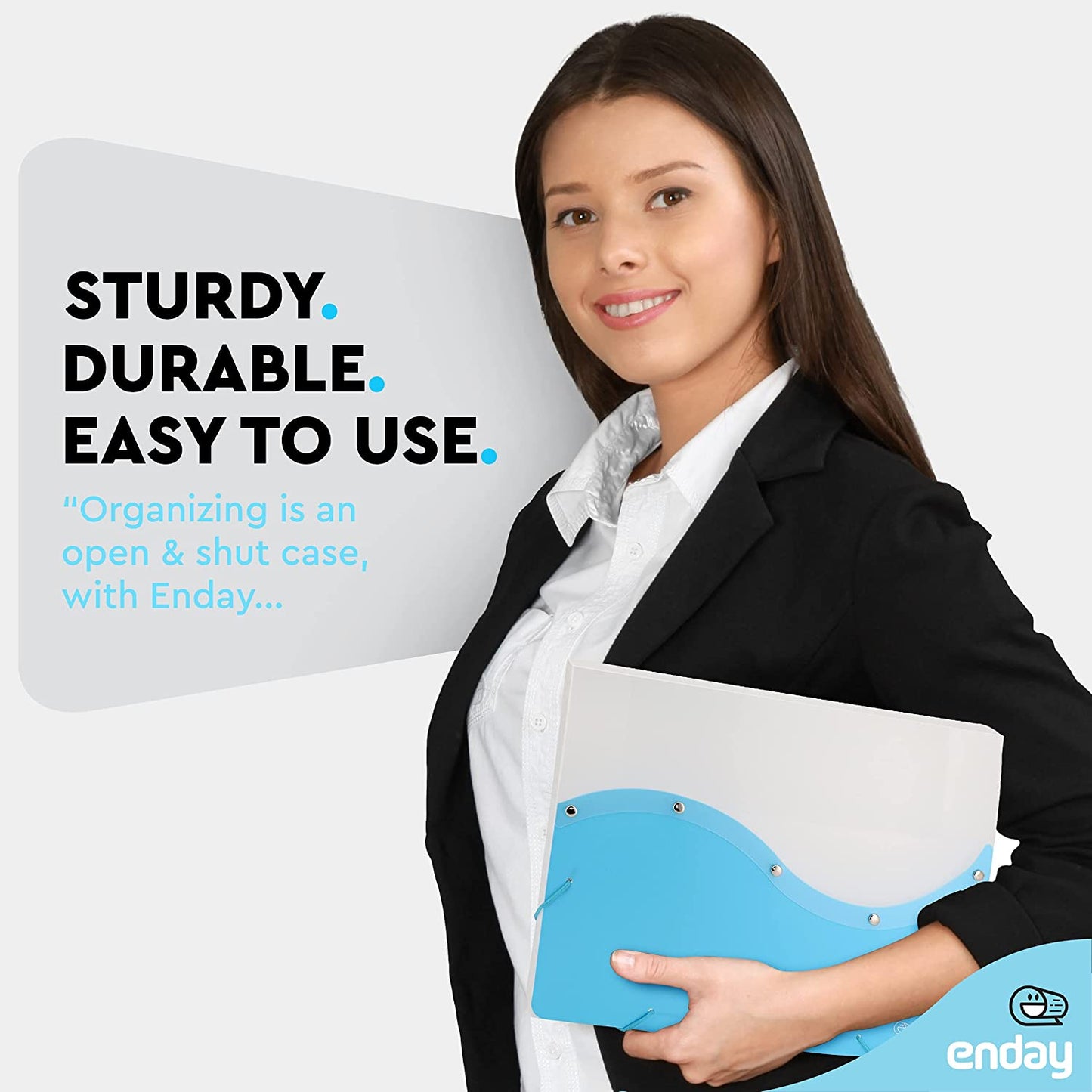 Two Tone Letter Size Document Case blue