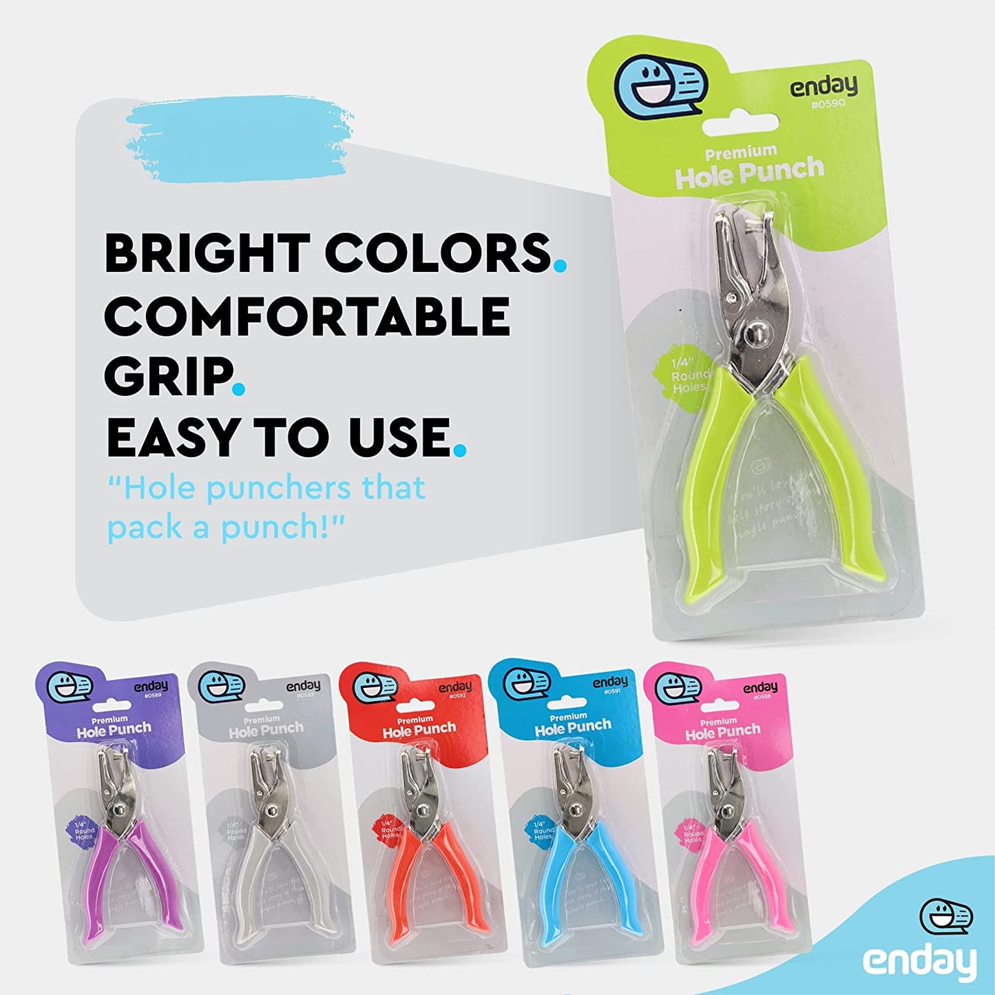 Colored Single hole puncher green
