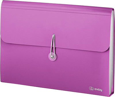 7-Pocket Letter Size Poly Expanding File purple