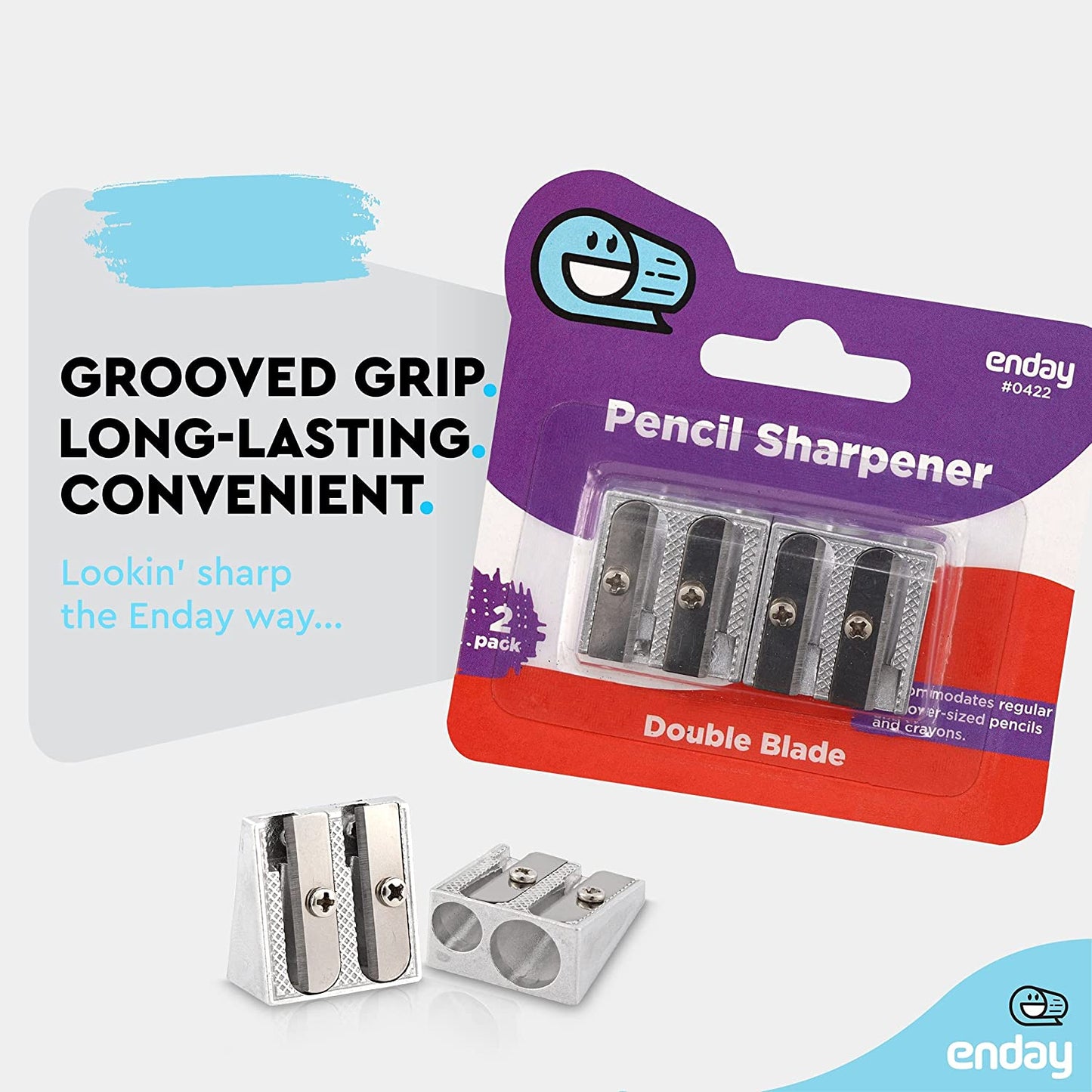 2 holes sharpener 2 pack