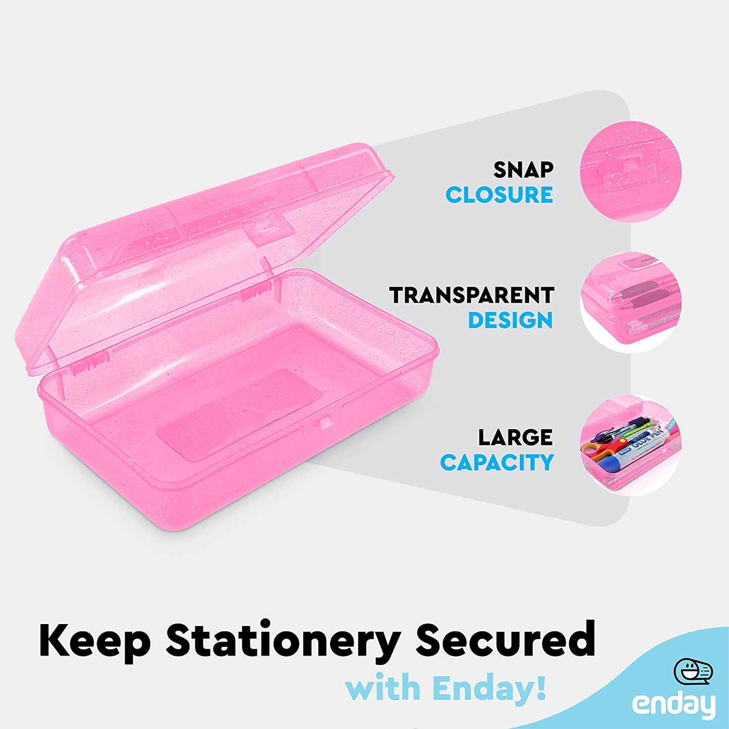 Glitter Bright Color Multipurpose Utility Box pink