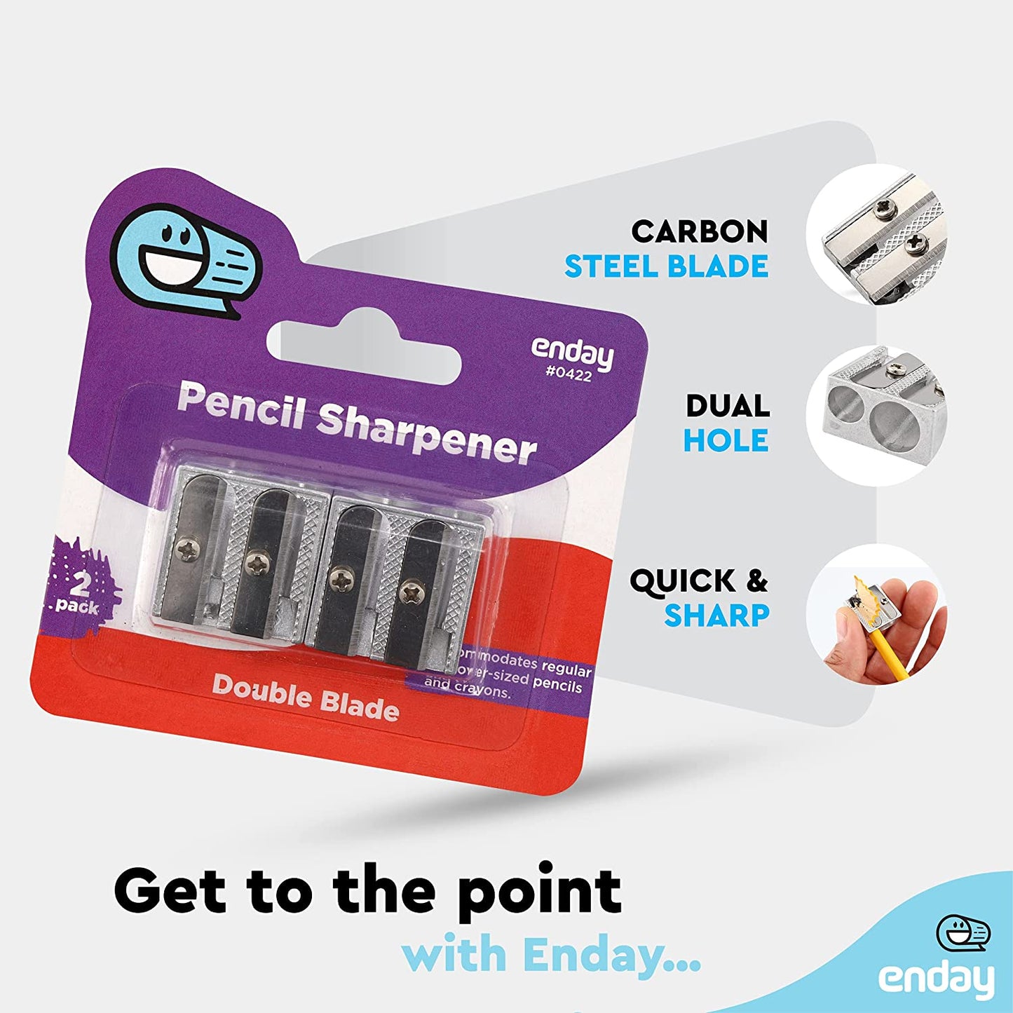 2 holes sharpener 2 pack