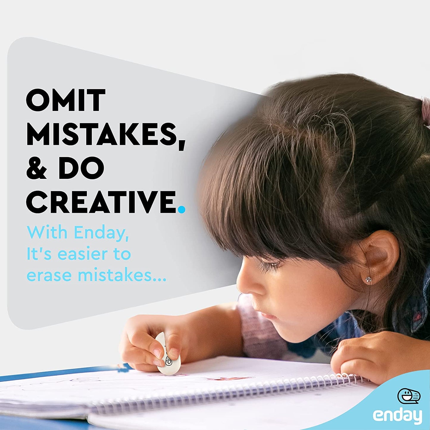 Oval eraser white 4PK
