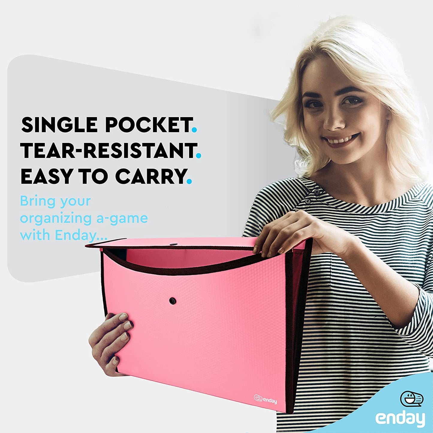 Square Flap Letter Size Document Holder pink