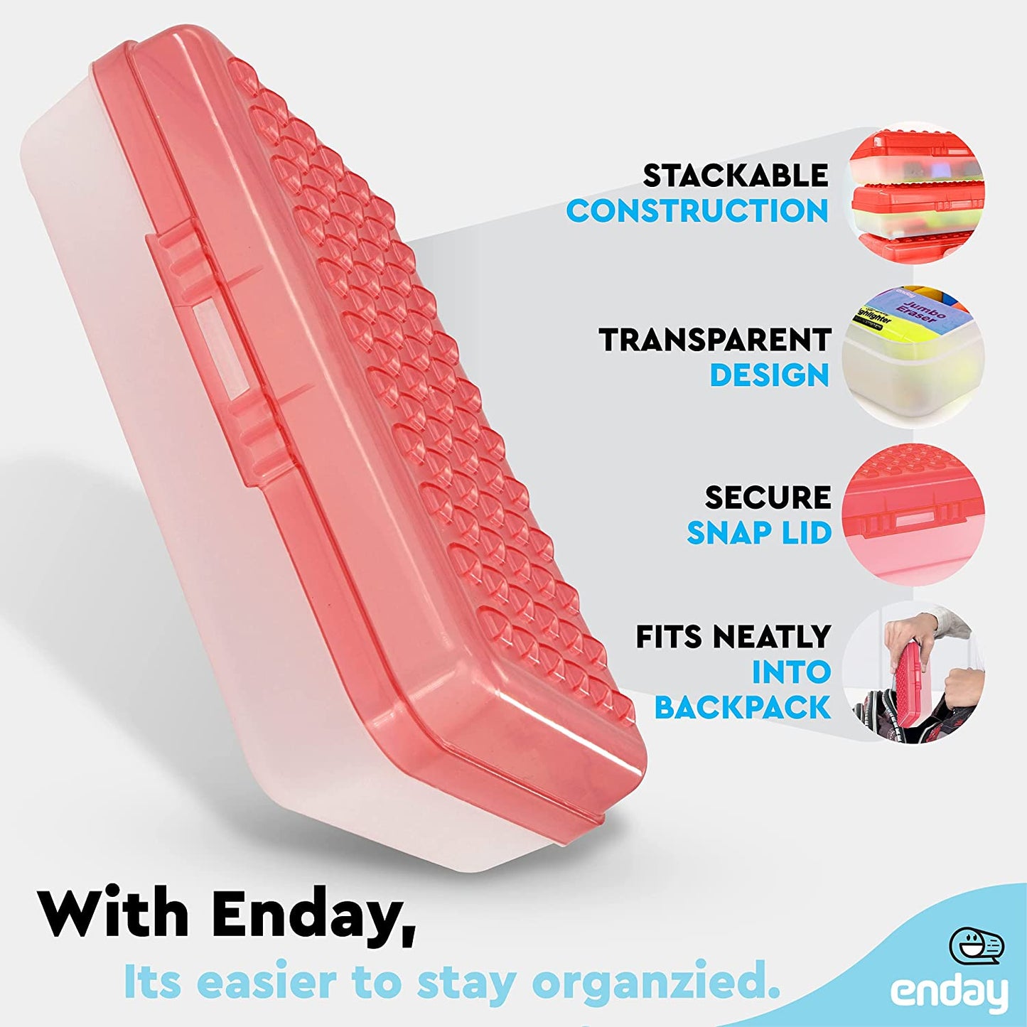 Assorted color Dots Pencil Case red