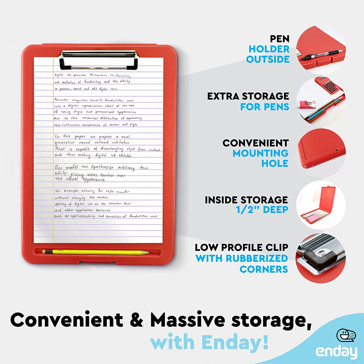Clipboard Storage Case red