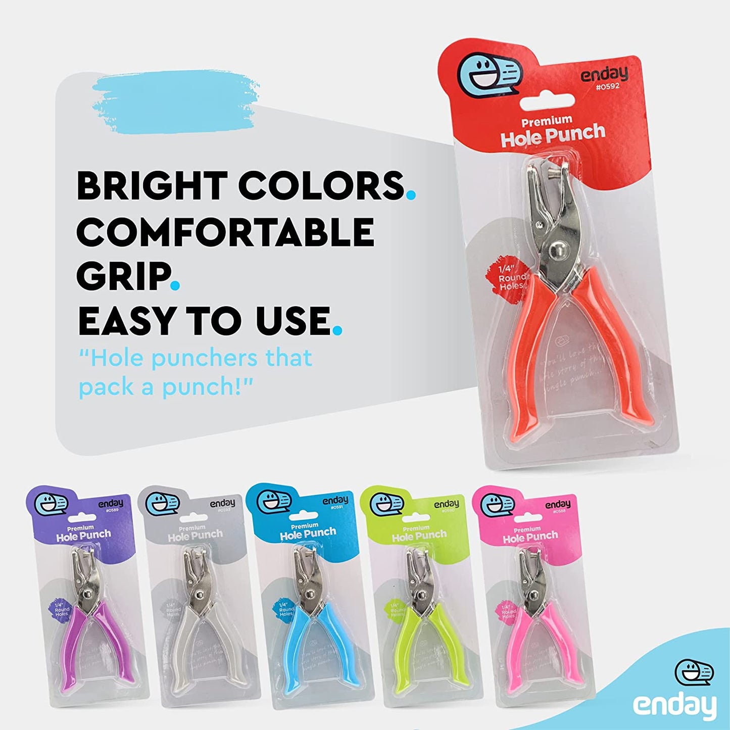 Colored Single hole puncher red