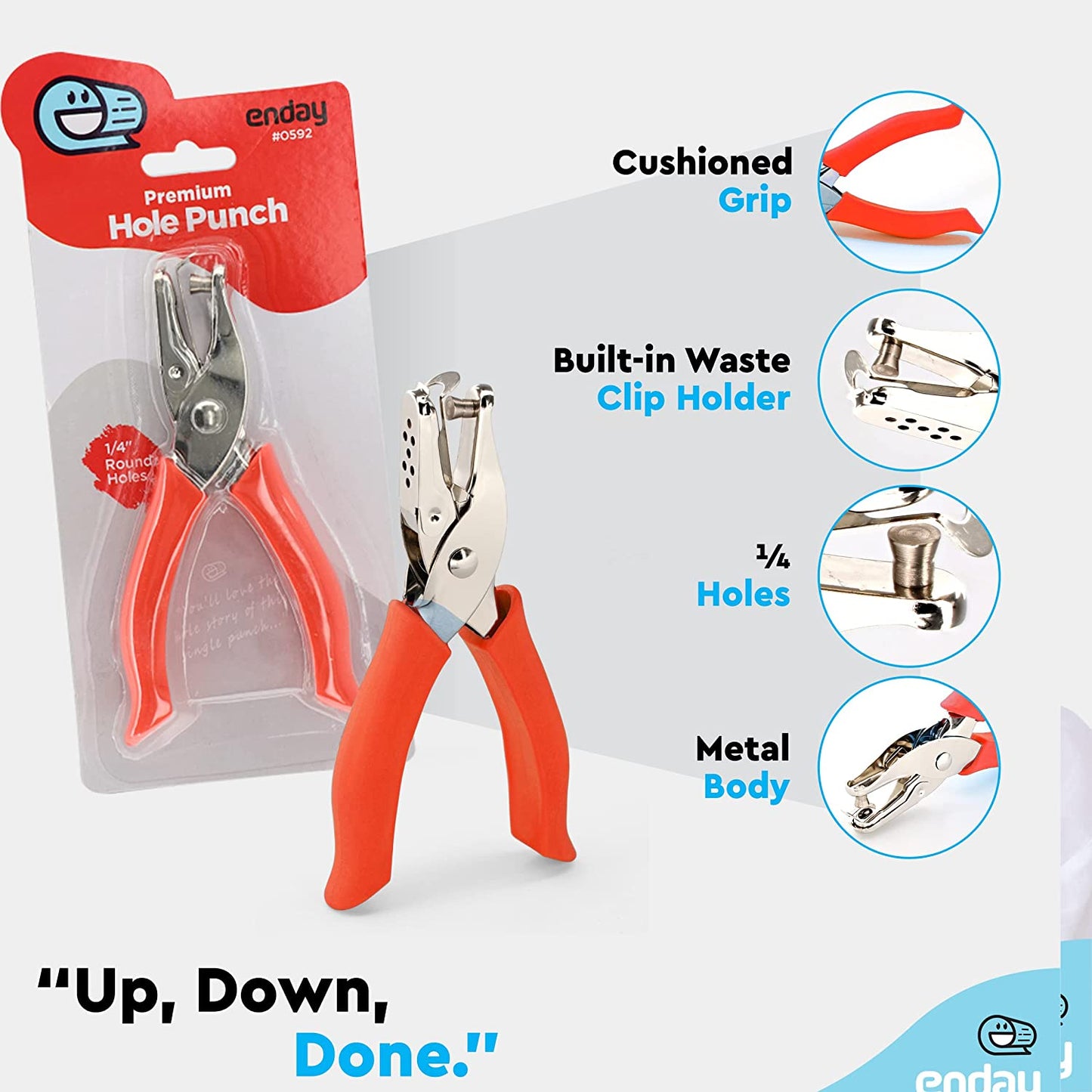 Colored Single hole puncher red