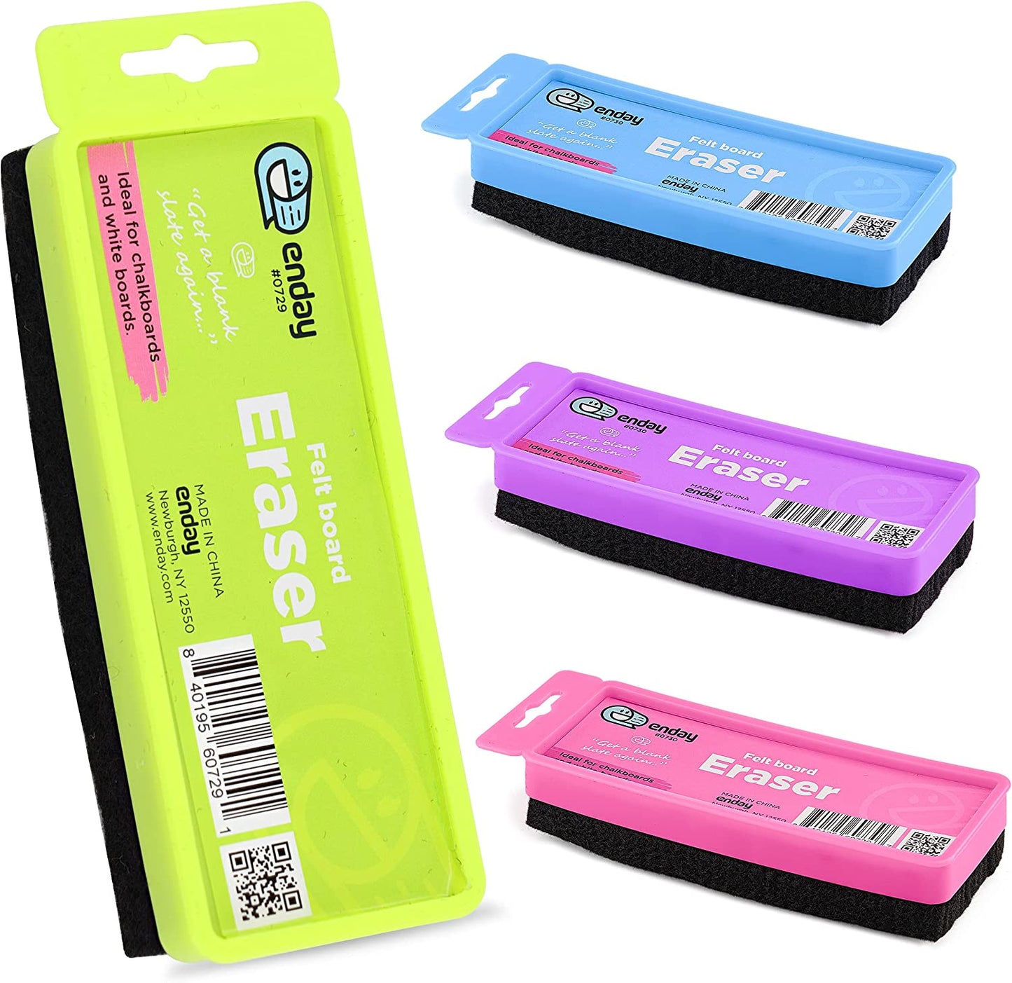 Felt Chalkboard/Whiteboard Eraser w/ Hanger - Green