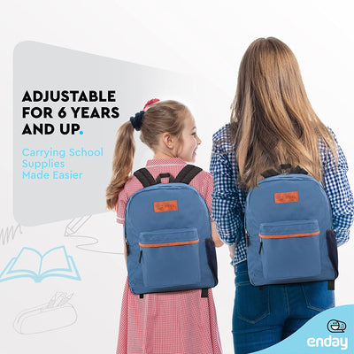 Adjustable Shoulder Strap Backpack - Blue