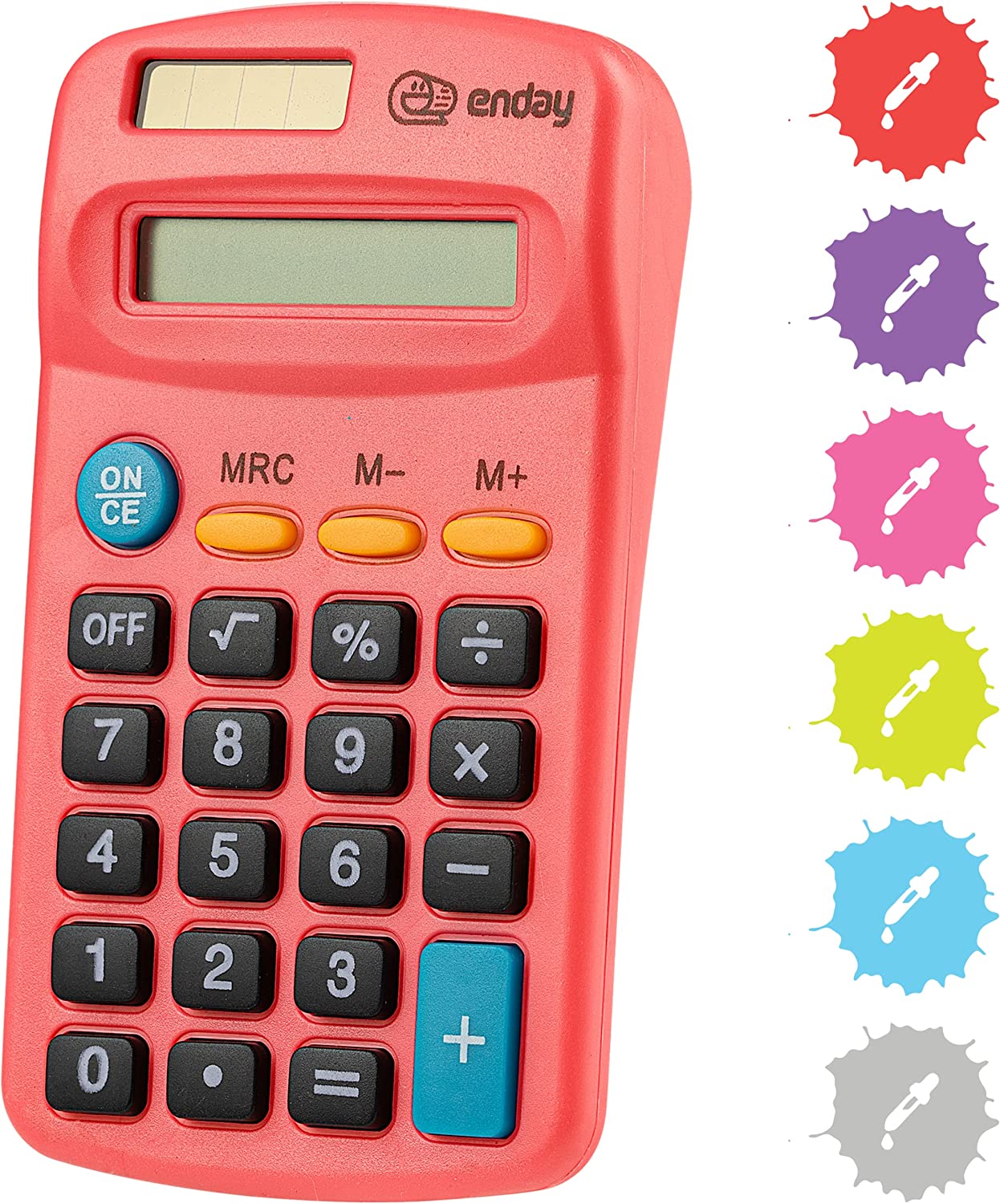Pocket　Power　Dual　8-Digit　Calculator　–　Size　red　Enday