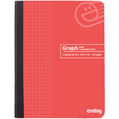 Composition Notebooks Graph Ruled - Red