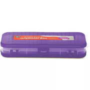 Pencil Case 8" Bright Color Double Deck Organizer Box