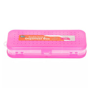 Pencil Case 8" Bright Color Double Deck Organizer Box
