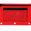Double Zipper 3-Ring Pencil Pouch With Mesh Window