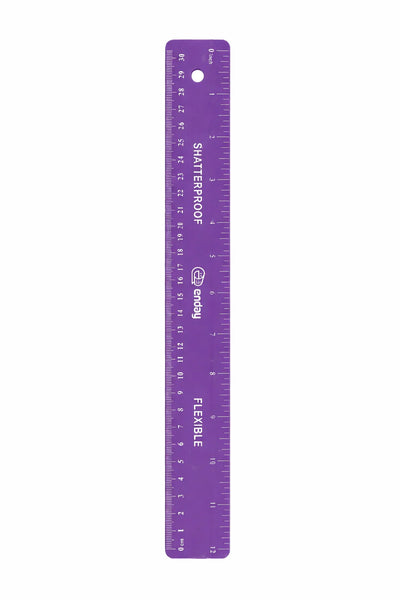 12" (30Cm) Shatterproof Flexible Ruler
