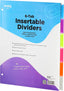 Binder Dividers With Insertable Color Tabs