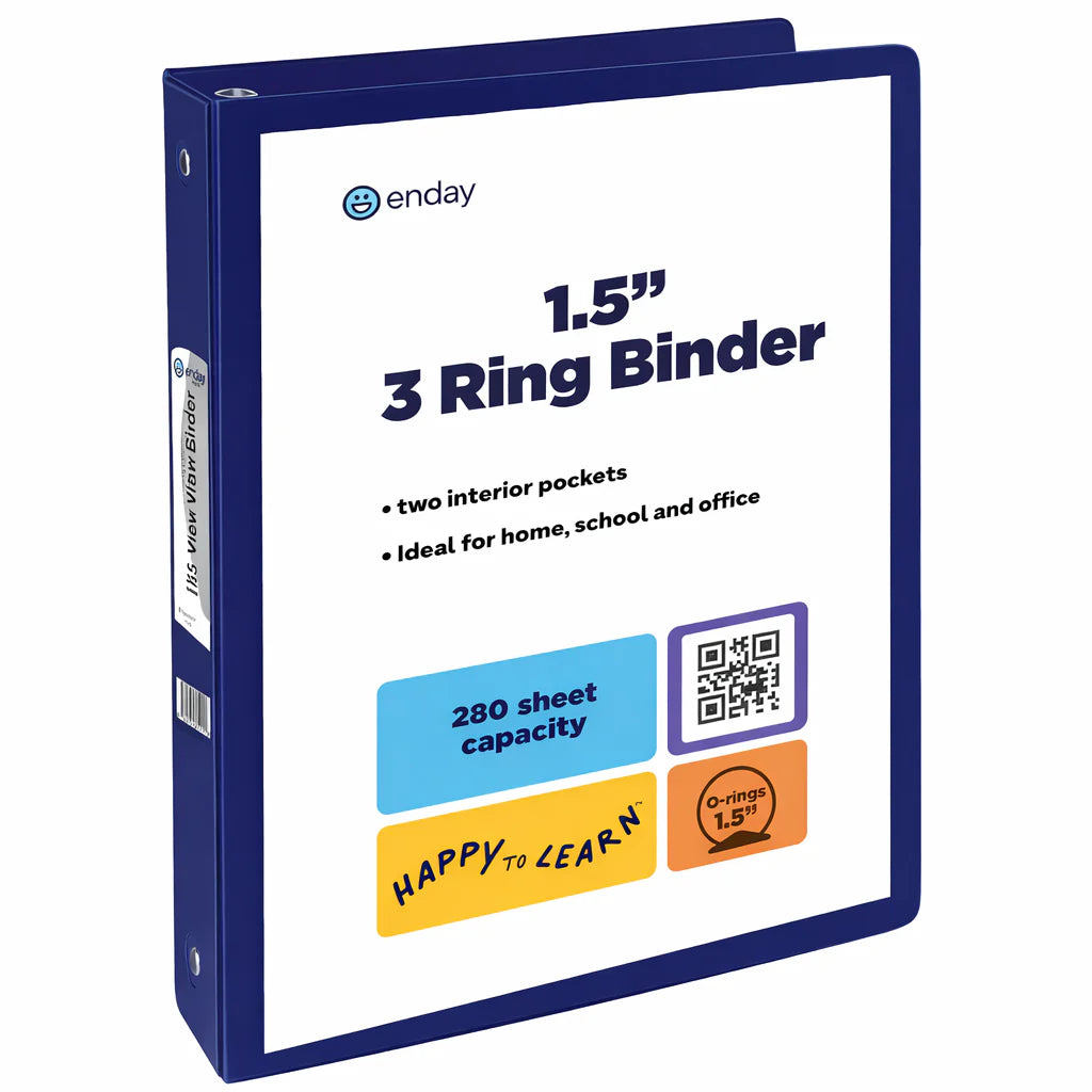 1.5″ O-Ring View Binder With 2-Pockets